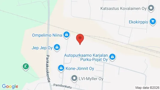 Varastot Vuokrattavana i Joensuu - Kuva Google Street Viewstä
