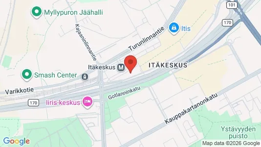 Office spaces for rent i Helsinki Itäinen - kort over placeringen