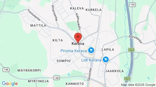 Kaupat Vuokrattavana i Kerava - Kuva Google Street Viewstä