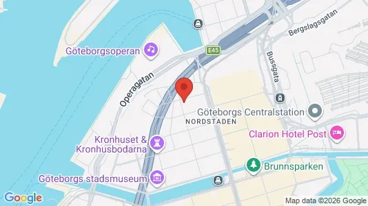 Kontorslokaler för uthyrning i Göteborg Centrum - kort over placeringen