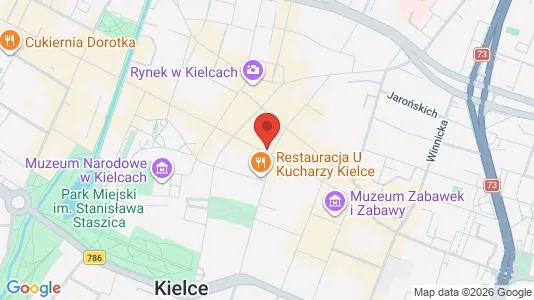 Office spaces for rent i Kielce - kort over placeringen