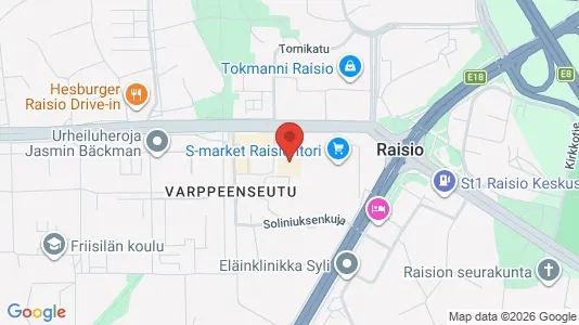 Office spaces for rent i Raisio - kort over placeringen