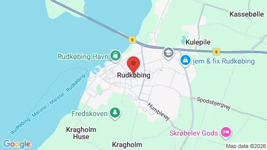 Kaupat Vuokrattavana i Rudkøbing - Kuva Google Street Viewstä