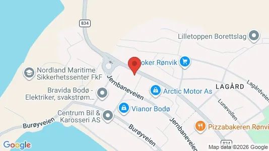 Lokaler til leje i Bodø - Foto fra Google Street View