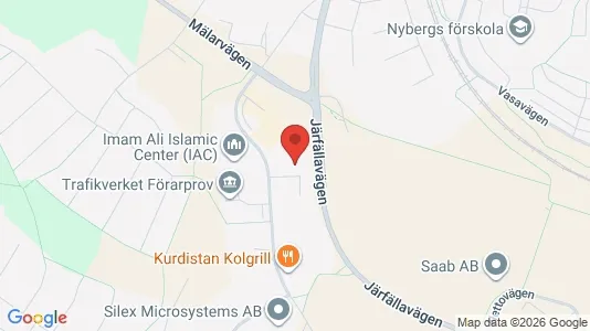 Industrial properties for rent i Järfälla - kort over placeringen