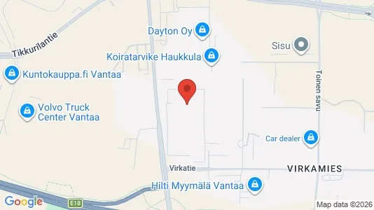 Lager til leie i Vantaa – Bilde fra Google Street View