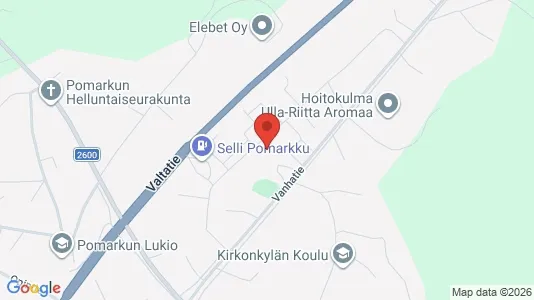 Varastot Vuokrattavana i Pomarkku - Kuva Google Street Viewstä