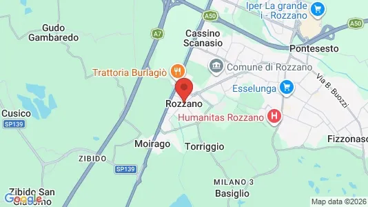 Commercial properties for rent i Rozzano - kort over placeringen