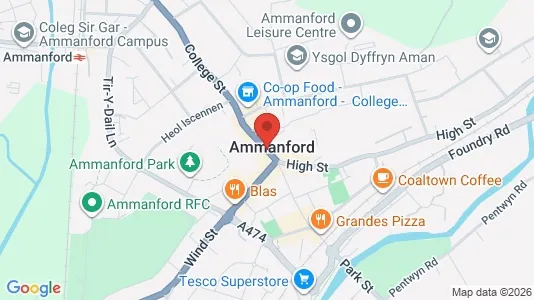 Commercial properties for rent i Ammanford - Dyfed - Photo from Google Street View