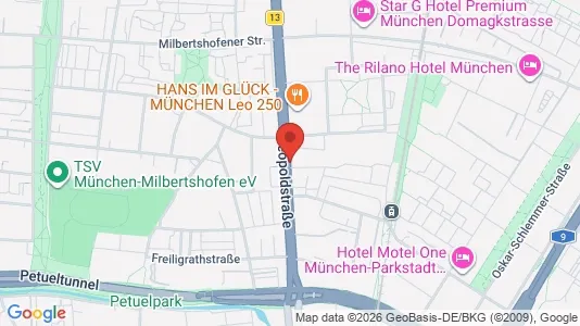 Lokaler til leie i München Schwabing-Freimann - kort over placeringen
