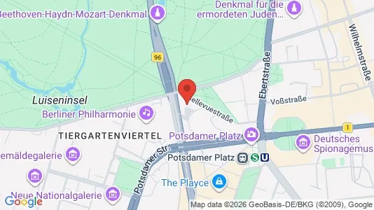 Coworking spaces for rent i Berlin Mitte - kort over placeringen