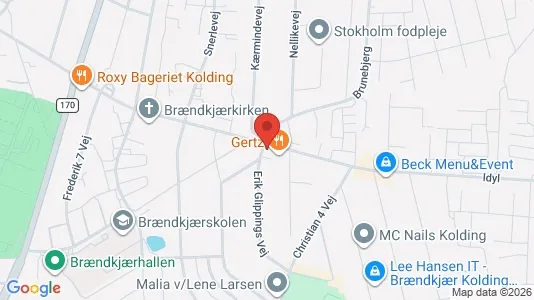 Commercial properties for sale i Kolding - kort over placeringen