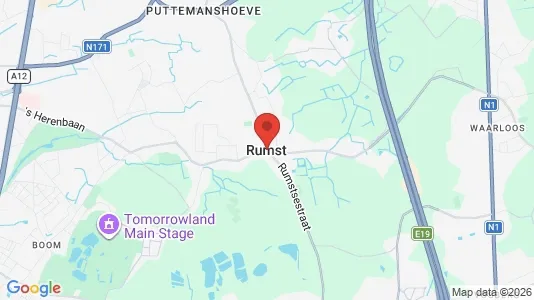 Varastot Vuokrattavana i Rumst - Kuva Google Street Viewstä