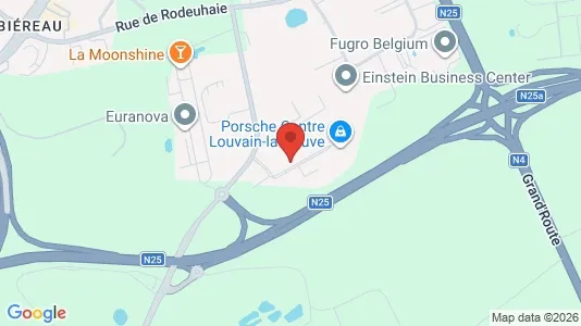 Büros zur Miete i Mont-Saint-Guibert - kort over placeringen