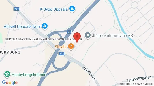 Magazyny Do wynajęcia i Uppsala - kort over placeringen