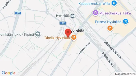 Lokaler til leie i Hyvinkää - kort over placeringen