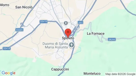 Kantorruimte te huur i Spoleto - kort over placeringen