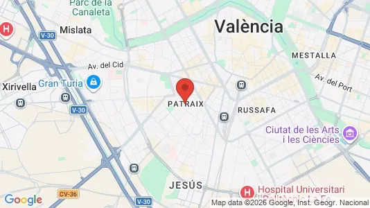 Büros zur Miete i Valencia Patraix – Foto von Google Street View