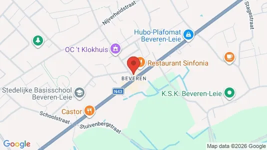 Företagslokaler för uthyrning i Waregem – Foto från Google Street View