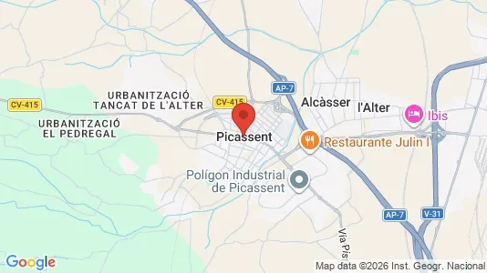 Værkstedslokaler til leje i Picassent - Foto fra Google Street View