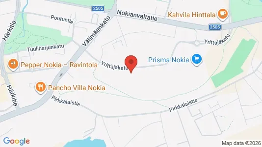 Varastot Vuokrattavana i Nokia - Kuva Google Street Viewstä