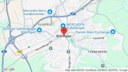 Gewerbeflächen zur Miete i Böblingen – Foto von Google Street View