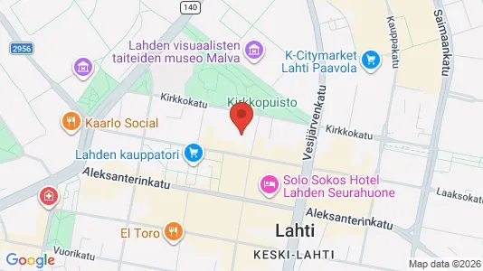 Kontorlokaler til leje i Lahti - kort over placeringen