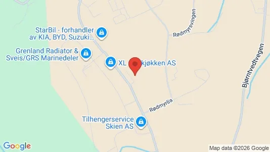 Bedrijfsruimtes te huur i Skien - Foto uit Google Street View