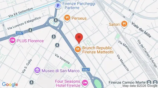 Företagslokaler till salu i Firenze - kort over placeringen