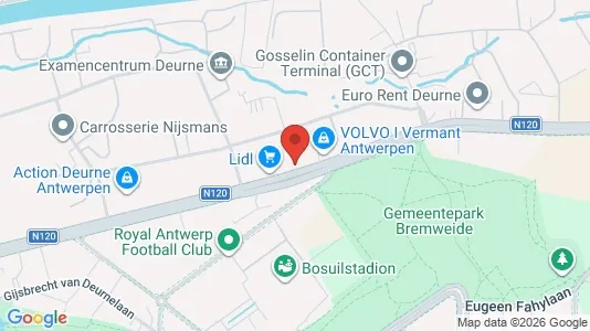 Office spaces for rent i Antwerp Deurne - kort over placeringen