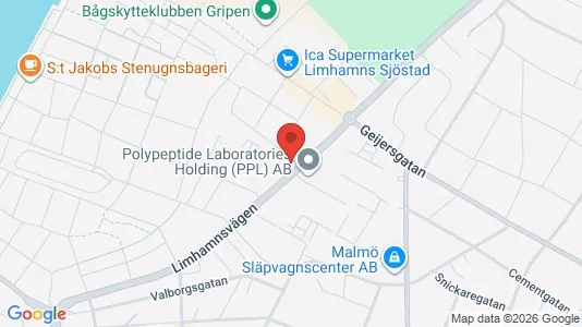 Varastot Vuokrattavana i Limhamn/Bunkeflo - Kuva Google Street Viewstä