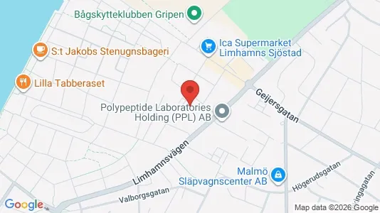 Varastot Vuokrattavana i Limhamn/Bunkeflo - Kuva Google Street Viewstä
