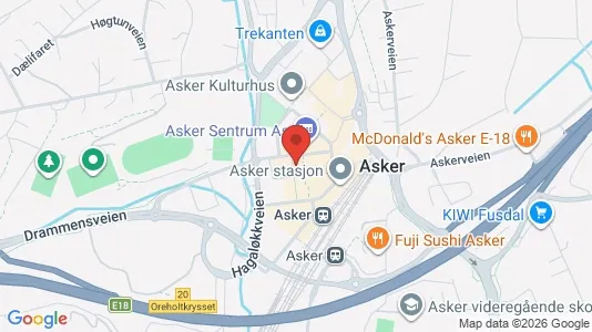Office spaces for rent i Asker - kort over placeringen
