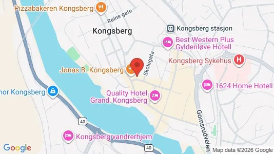 Office spaces for rent i Kongsberg - kort over placeringen
