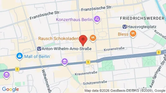 Gewerbeflächen zur Miete i Berlin Mitte - kort over placeringen