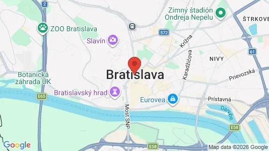 Büros zur Miete i Bratislava Staré Mesto - kort over placeringen