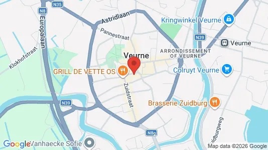 Bedrijfsruimtes te huur i Veurne - Foto uit Google Street View