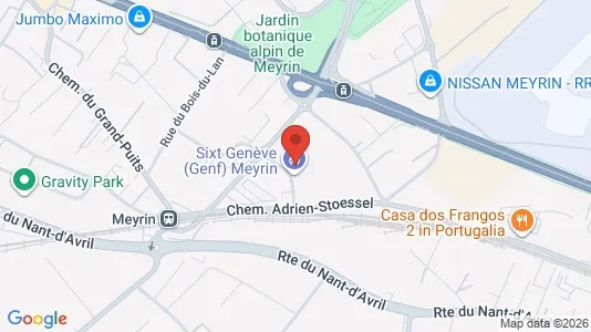 Office spaces for rent i Meyrin - kort over placeringen