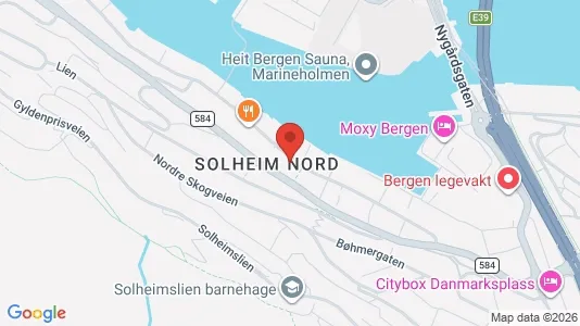 Büros zur Miete i Bergen Årstad - kort over placeringen