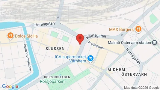 Kontorslokaler för uthyrning i Malmö Centrum - kort over placeringen