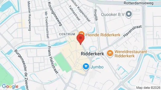 Commercial properties for rent i Ridderkerk - kort over placeringen