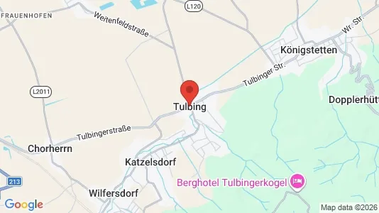 Real estate lands for sale i Tulbing - kort over placeringen