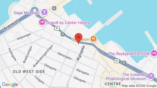 Lager til leie i Reykjavík Miðborg – Bilde fra Google Street View