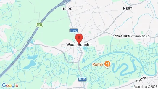 Lagerlokaler til leje i Waasmunster - Foto fra Google Street View