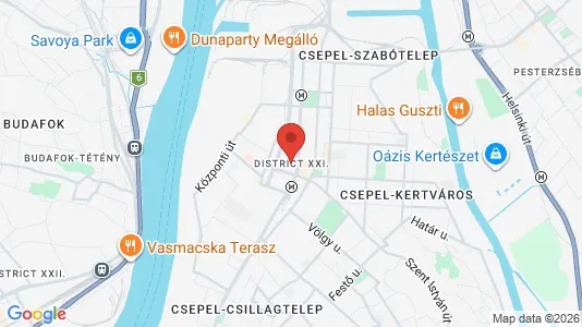 Lokaler til salg i Budapest Csepel - kort over placeringen