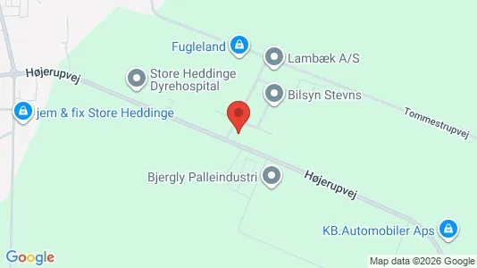 Varastot Myynnissä i Store Heddinge - Kuva Google Street Viewstä