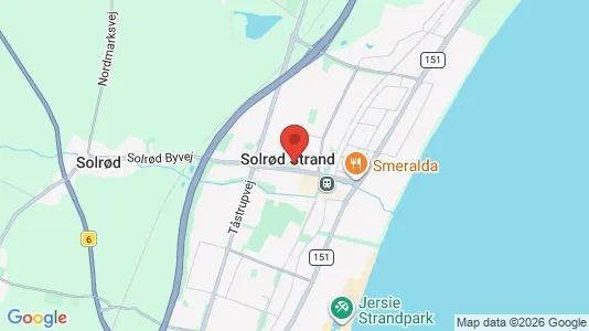 Kantorruimte te huur i Solrød Strand - kort over placeringen