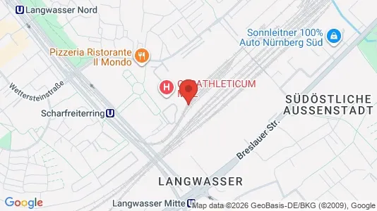 Kontorlokaler til leje i Nuremberg - kort over placeringen