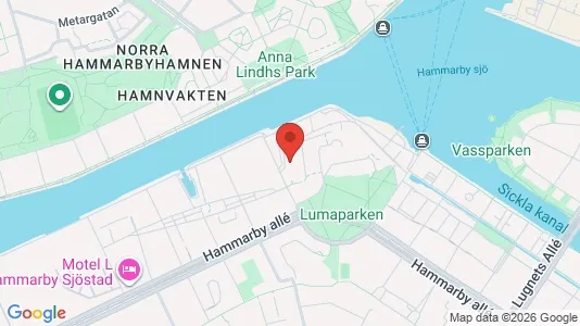 Kantorruimte te huur i Hammarbyhamnen - kort over placeringen
