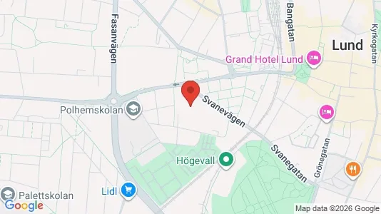 Lokaler til leie i Lund - kort over placeringen